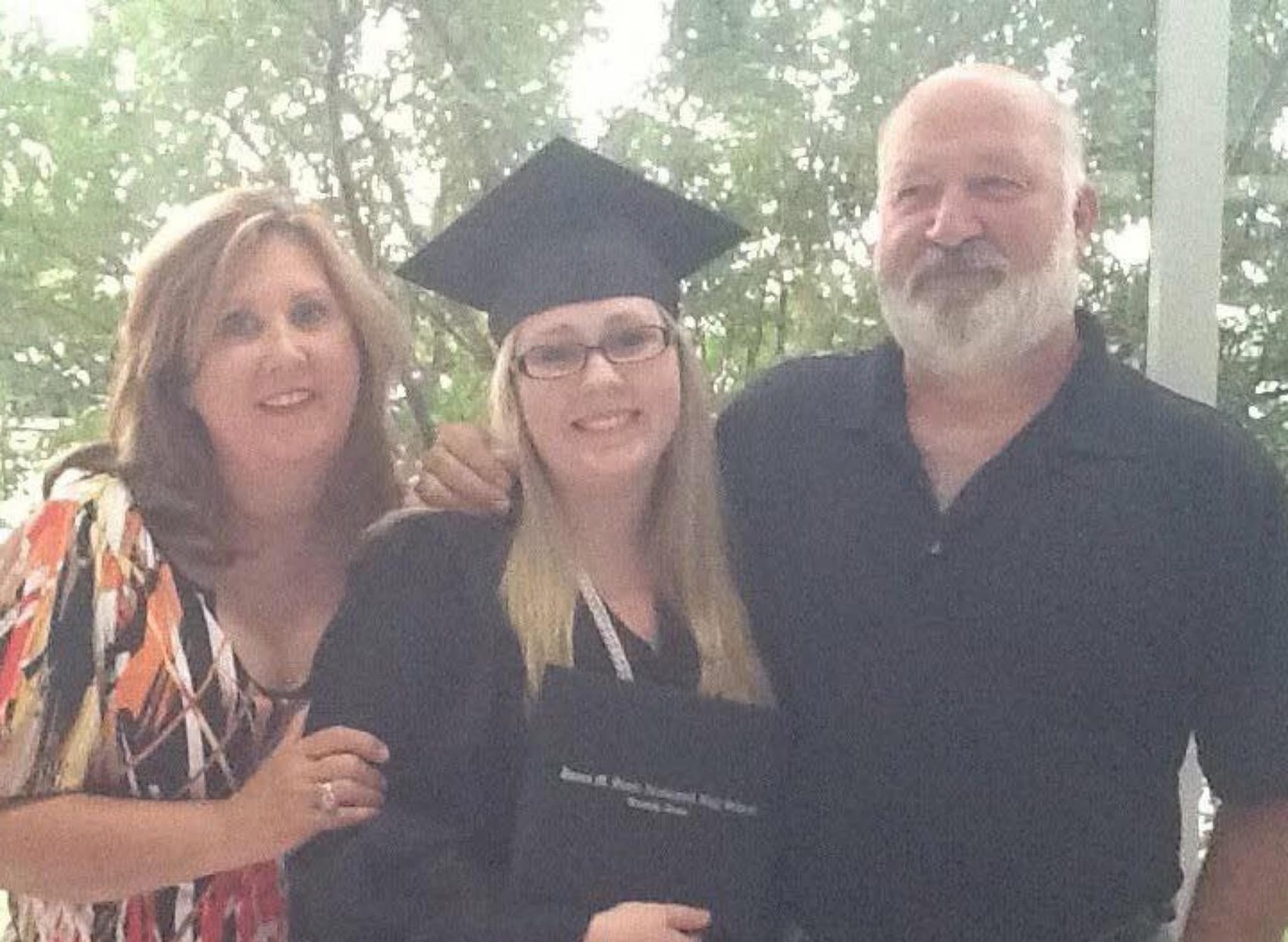Debbie with her Yorkies